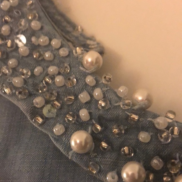 Chambray Fit & Flare Spring/Summer Mini Dress - Picture 5 of 6